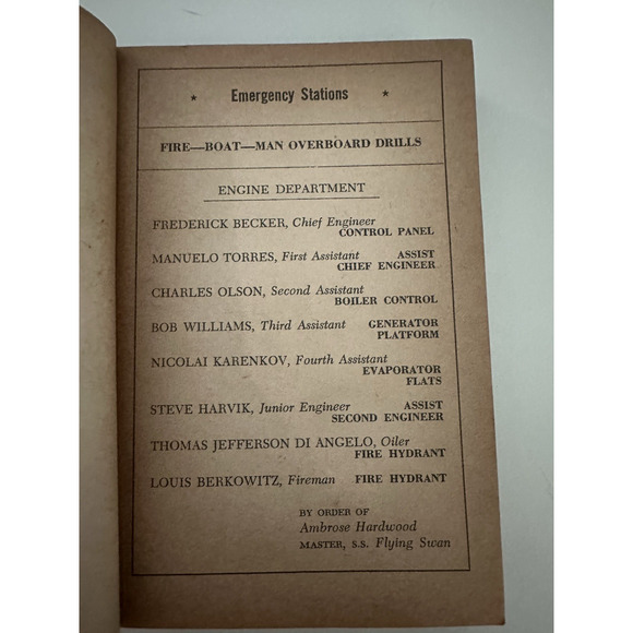 Stanley Wolpert, Aboard the Flying Swan 1956 Pocket Book C-191 1st Print VTG - Picture 7 of 9